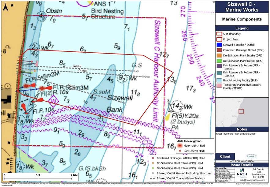 Sizewell C Marine Works map